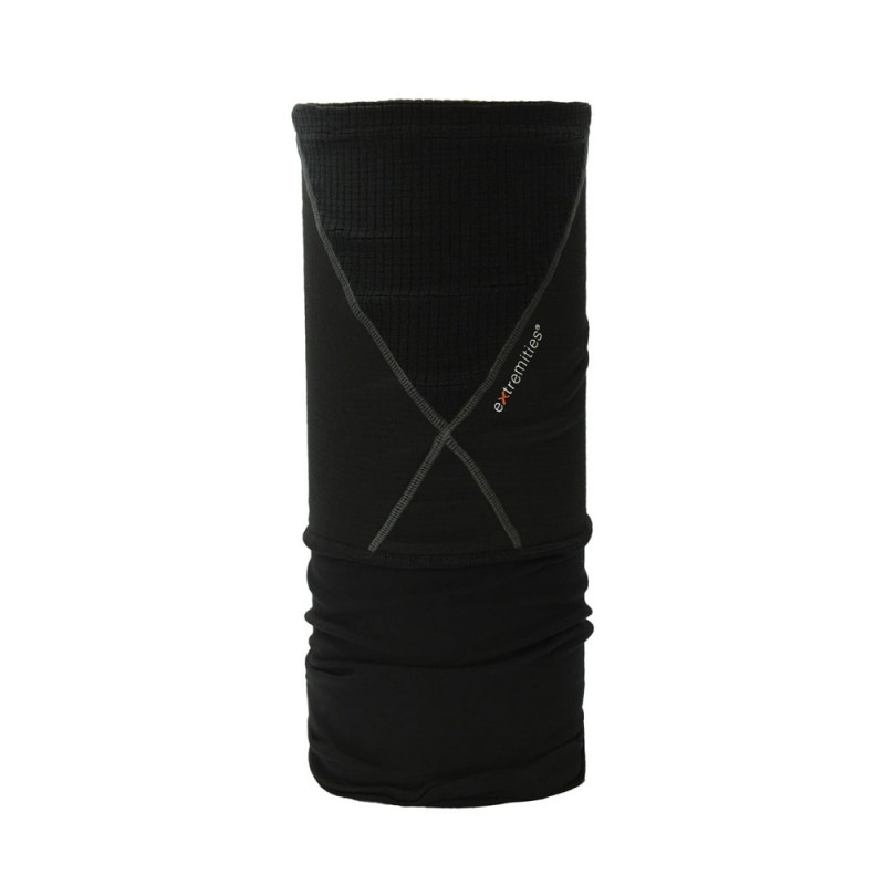 Black Extremities Flux thermal neck warmer with breathable stretch fabric for winter cycling running hiking and outdoor cold weather use