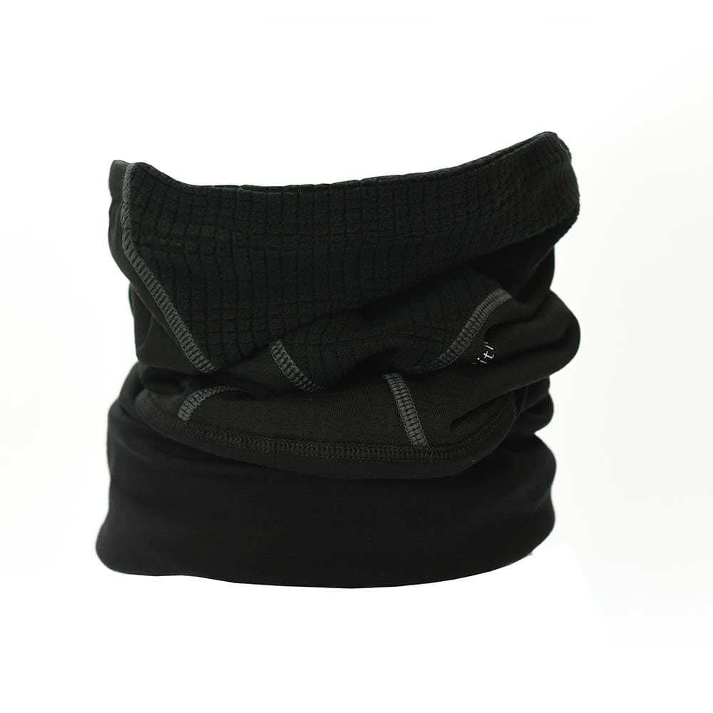 Black Extremities Flux thermal neck warmer with breathable stretch fabric for winter cycling running hiking and outdoor cold weather use