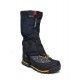 Black Extremities Tay ankle GORE-TEX gaiters attached to hiking boots for waterproof trail walking trekking and outdoor protection
