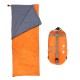 Lixada Portable Sleeping Bag with Compression Sack Orange Lixada envelope sleeping bag displayed beside lightweight compression carry sack for camping trips