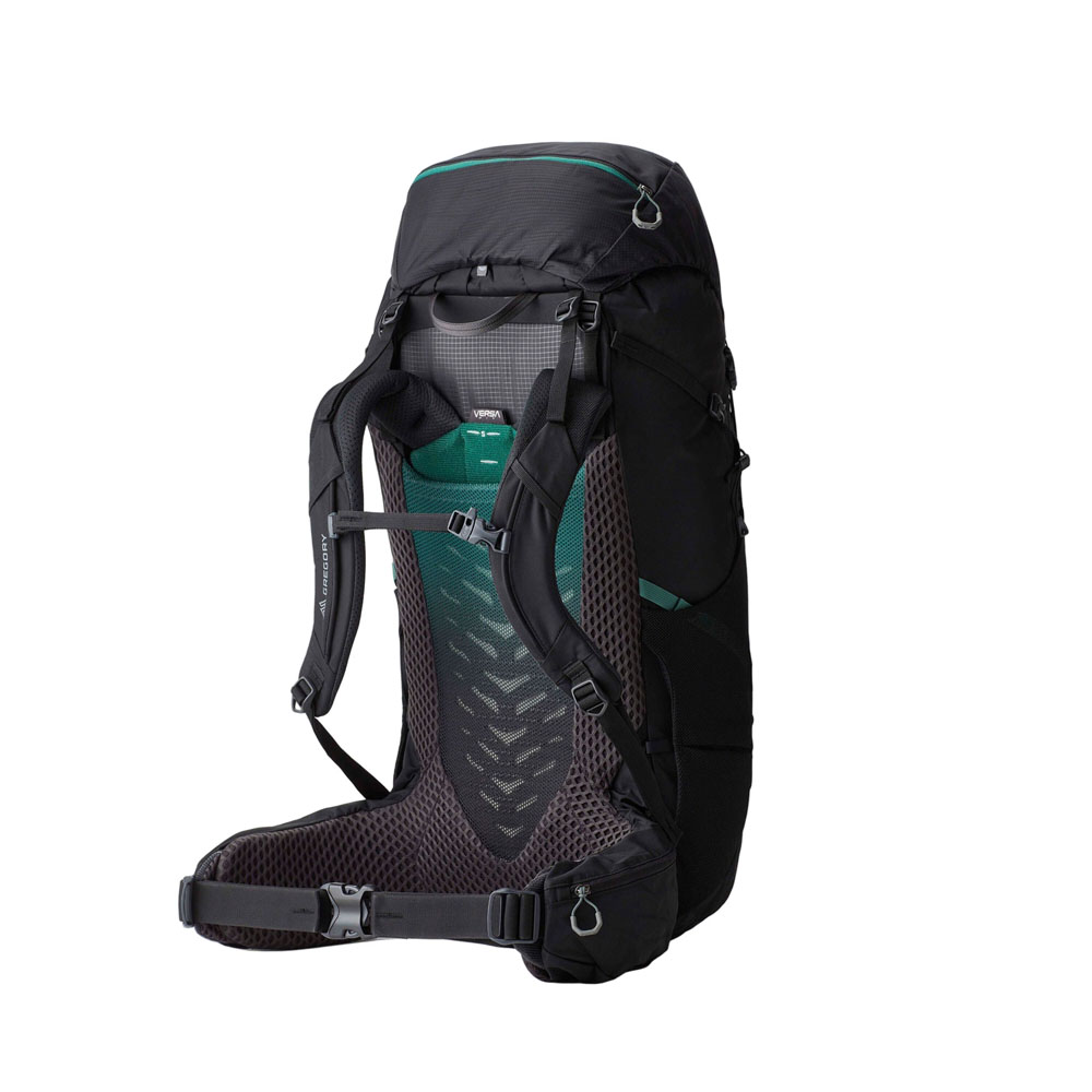 gregory stout 55l mens backpacking pack ventilated mesh back panel adjustable hiking backpack comfortable trekking pack