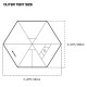 Pomoly HUSSAR 20 Outer Tent Dimensions Technical illustration showing the outer tent size of the Pomoly HUSSAR 20 in both feet and centimeters.