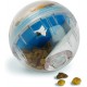 IQ Treat Ball Dog Treat Dispenser Interactive Slow Feeder Toy Blue Interactive IQ treat ball dog toy in transparent and blue design with slow feeder function for dispensing pet treats and encouraging mental stimulation and active play