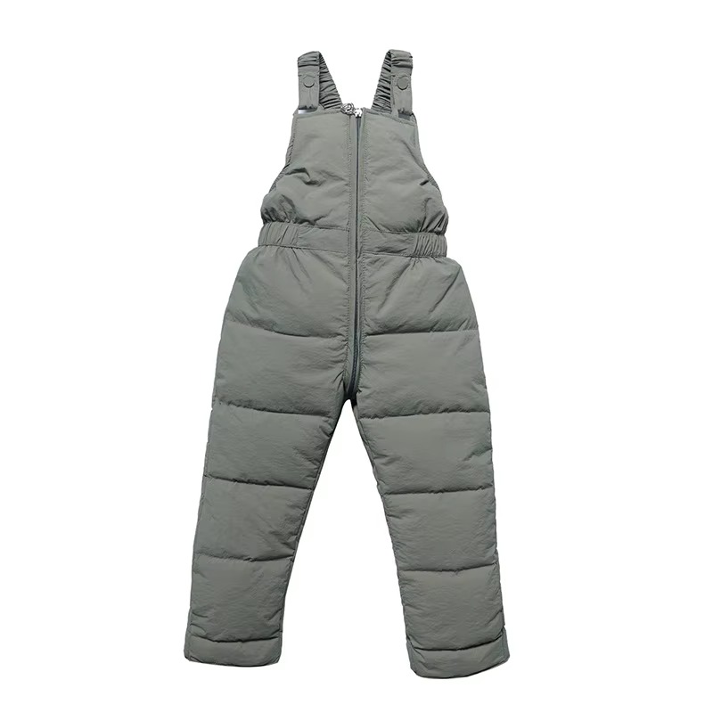 Kids Winter Down Overalls Pants