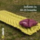 Klymit Static V2 Lightweight V Chamber Sleeping Mattress Klymit Static V2 air sleeping pad showing V chamber comfort design lightweight construction and compact pack size for backpacking