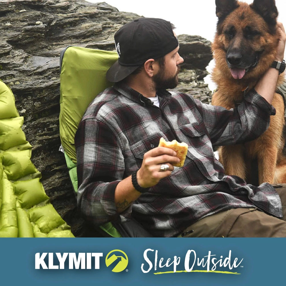 Klymit Static V2 Inflatable Camping Sleeping Pad Green Klymit Static V2 inflatable sleeping pad with ergonomic V chamber design for camping backpacking and hiking