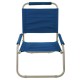 LIFE! Alto high beach chair with blue fabric seat and lightweight foldable frame designed for beach trips, camping, outdoor events and relaxed seating