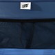LIFE! Alto high beach chair with blue fabric seat and lightweight foldable frame designed for beach trips, camping, outdoor events and relaxed seating
