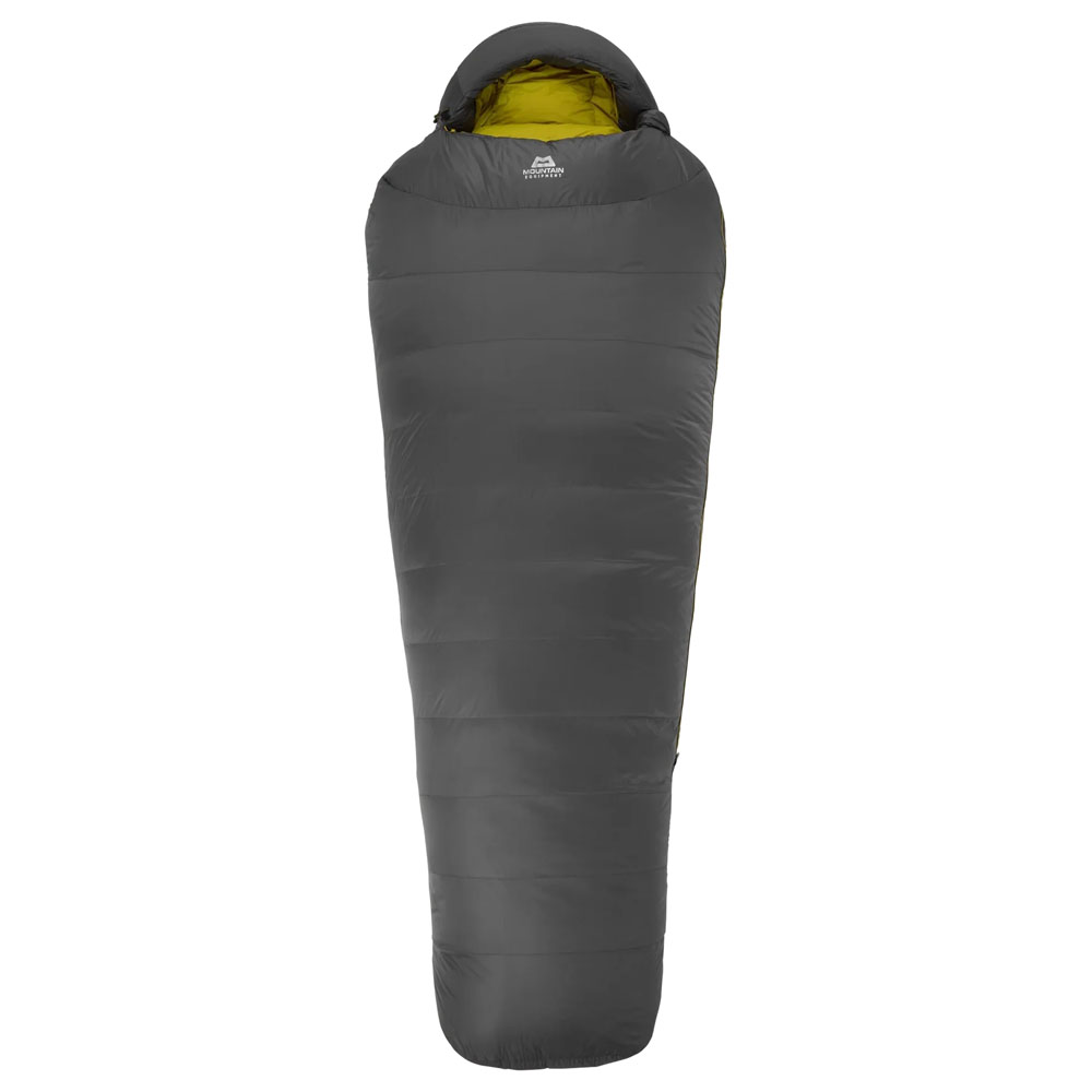 Mummy style down sleeping bag designed for winter camping backpacking mountaineering and cold weather outdoor adventures