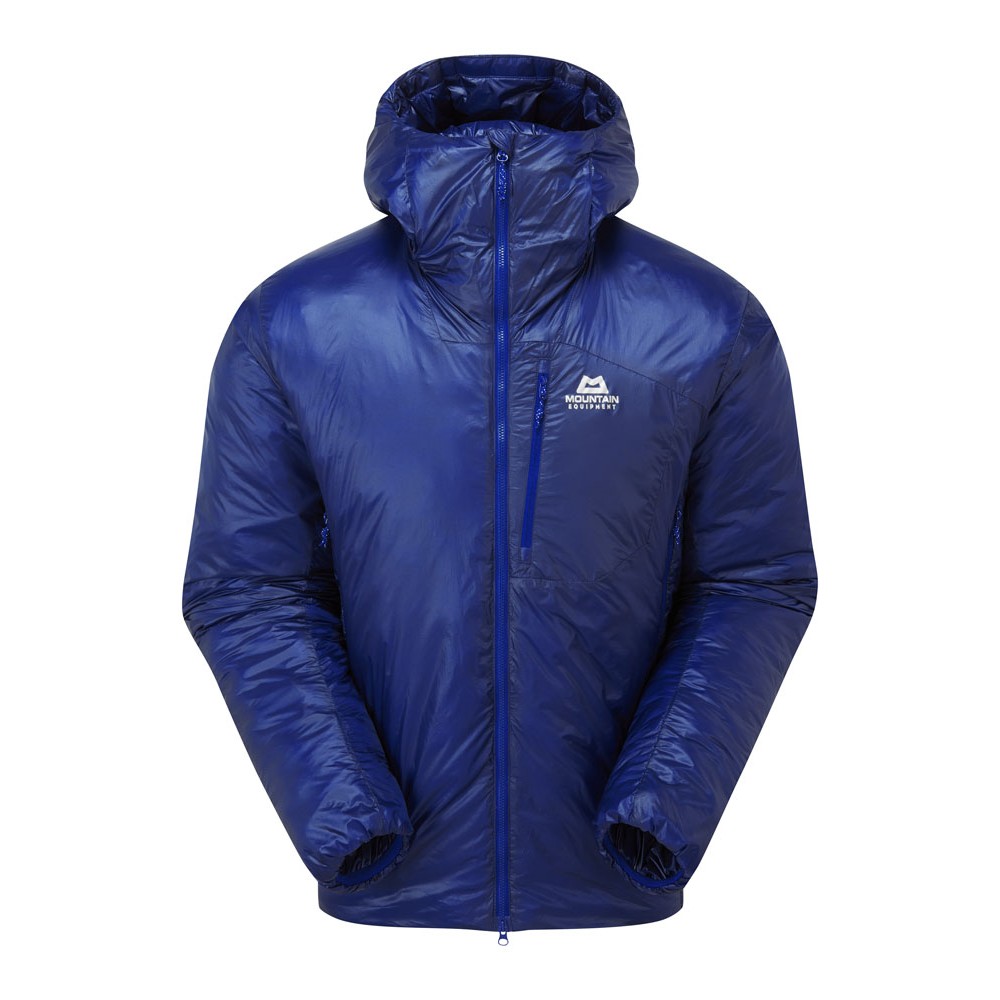 Men’s Mountain Equipment Oreus insulated jacket in  with full front zip and chest pocket, displayed on white background