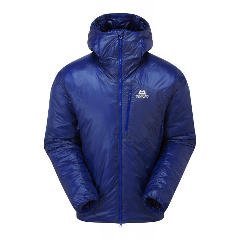 Men’s Mountain Equipment Oreus insulated jacket in  with full front zip and chest pocket, displayed on white background
