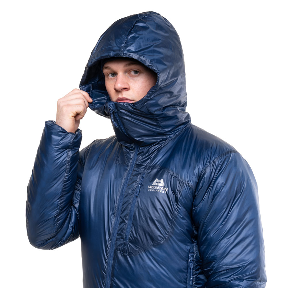 Men’s Mountain Equipment Oreus insulated jacket in  with full front zip and chest pocket, displayed on white background