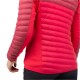 Red and crimson Mountain Equipment Particle insulated women’s jacket with full front zip and fitted hood