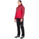 Red and crimson Mountain Equipment Particle insulated women’s jacket with full front zip and fitted hood