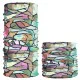 Multi-functional seamless neck gaiter featuring lightweight stretch fabric and colorful printed designs. Can be worn as a neck warmer, face covering, headband, bandana, scarf, balaclava, wristband or cycling and outdoor sports headwear for year-round prot