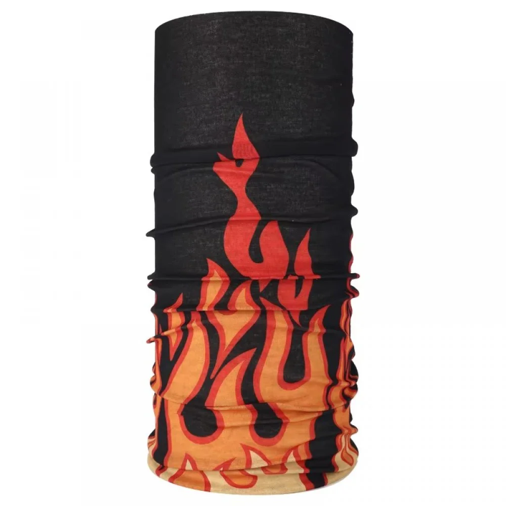 Multi-functional seamless neck gaiter featuring lightweight stretch fabric and colorful printed designs. Can be worn as a neck warmer, face covering, headband, bandana, scarf, balaclava, wristband or cycling and outdoor sports headwear for year-round prot