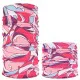 Multi-functional seamless neck gaiter featuring lightweight stretch fabric and colorful printed designs. Can be worn as a neck warmer, face covering, headband, bandana, scarf, balaclava, wristband or cycling and outdoor sports headwear for year-round prot