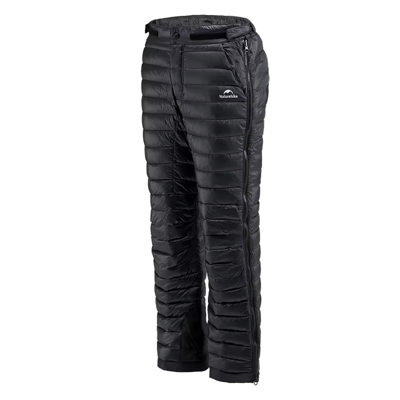 Naturehike 90 percent duck down thermal pants lightweight insulated winter hiking trousers with full length side zipper warm outdoor camping and trekking pants