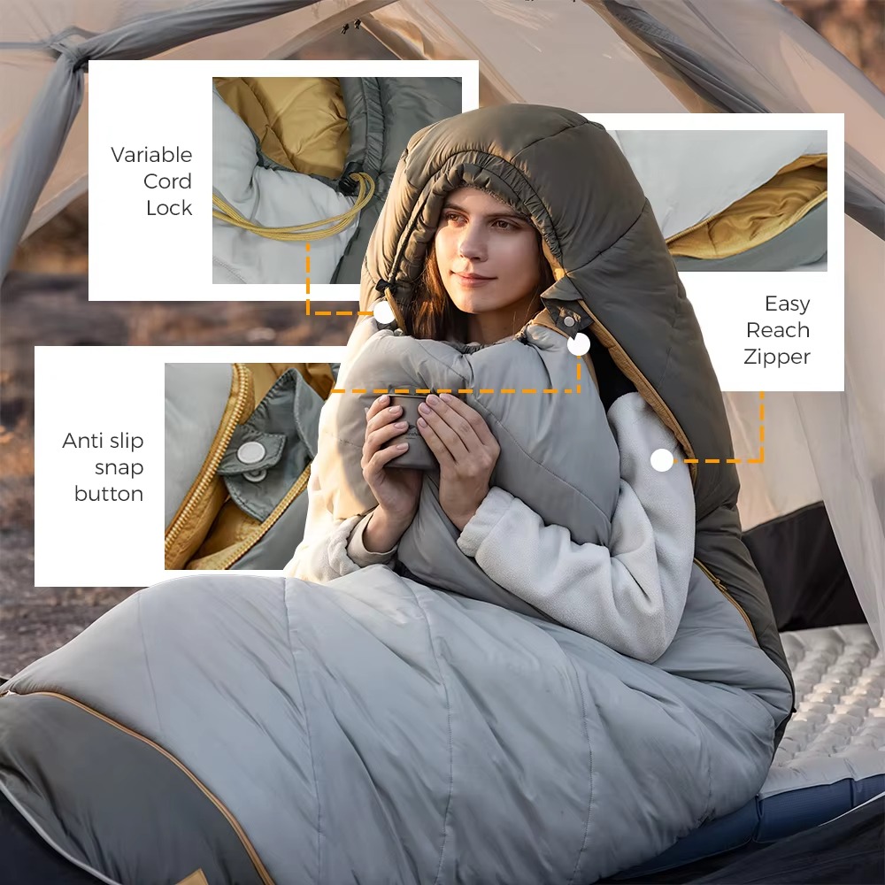 Naturehike MG270 Gold Label mummy sleeping bag with antibacterial insulation designed for camping hiking backpacking and outdoor cold weather use