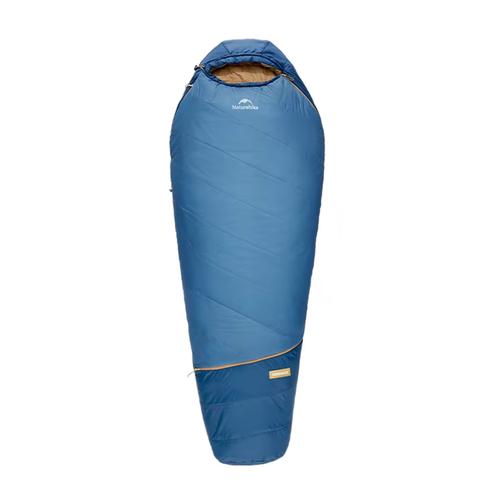 Blue Naturehike Mujin Pro mummy sleeping bag designed for lightweight camping hiking backpacking and outdoor cold weather sleeping comfort