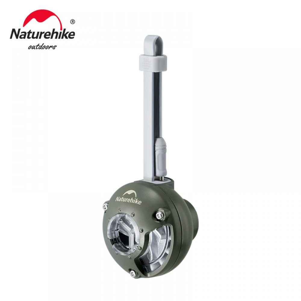 Naturehike Wind Nano Air Pump 35kPa Naturehike Wind Nano portable 35kPa electric air pump in olive green with integrated hanging loop, designed for quickly inflating camping sleeping pads, air mattresses and other outdoor inflatable gear.