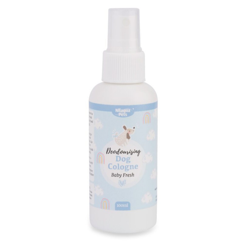 nilaqua pets baby fresh dog cologne 100ml deodorising grooming spray for dogs