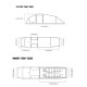 Tent Size Diagram – Openvista 2 Dimensional diagram of Pomoly Openvista 2 tent showing length and width in feet and centimeters.