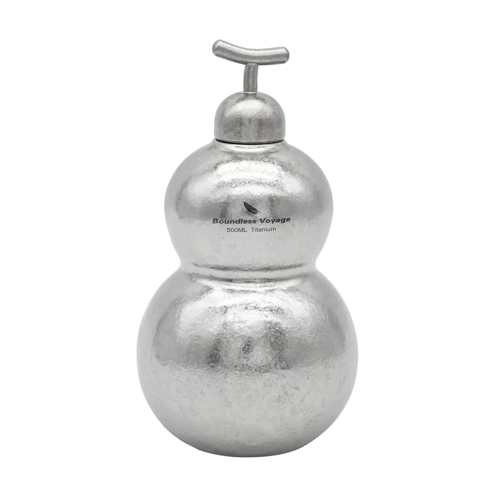 Lightweight 500ml titanium gourd bottle with a traditional double-gourd shape and secure screw-top cap. Made from premium corrosion-resistant titanium, this ultralight outdoor flask is ideal for camping, hiking, backpacking, bushcraft, travel, and everyda