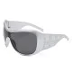Oversized Y2K Shield Sunglasses – Tortoiseshell Brown Oversized Y2K shield sunglasses with tortoiseshell frame and brown gradient lenses