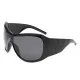 Oversized Y2K Shield Sunglasses – Tortoiseshell Brown Oversized Y2K shield sunglasses with tortoiseshell frame and brown gradient lenses