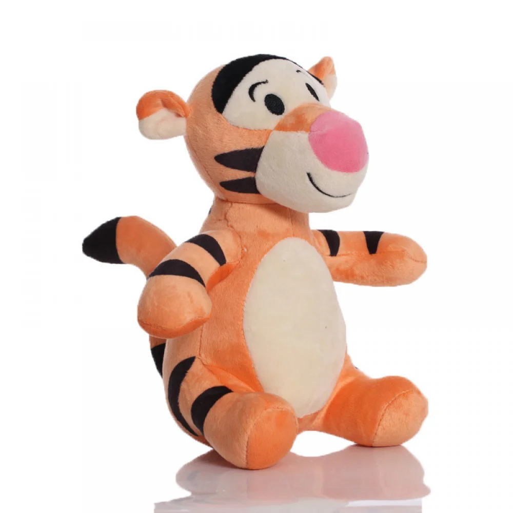 Winnie the Pooh, Tigger, Piglet & Eeyore Plush Toys Set of Winnie the Pooh, Tigger, Piglet and Eeyore soft plush toys displayed together on a white background.