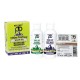 Complete Pits & Bits festival wash kit including shampoo, body wash, and compostable wipes, displayed with outer packaging