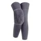 Plus Velvet Winter Knee Pads-Grey Pair of grey plus velvet winter knee pads with soft fleece insulation for warmth and comfort.