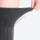 Plus Velvet Winter Knee Pads-Grey Pair of grey plus velvet winter knee pads with soft fleece insulation for warmth and comfort.