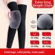 Plus Velvet Winter Knee Pads-Grey Pair of grey plus velvet winter knee pads with soft fleece insulation for warmth and comfort.