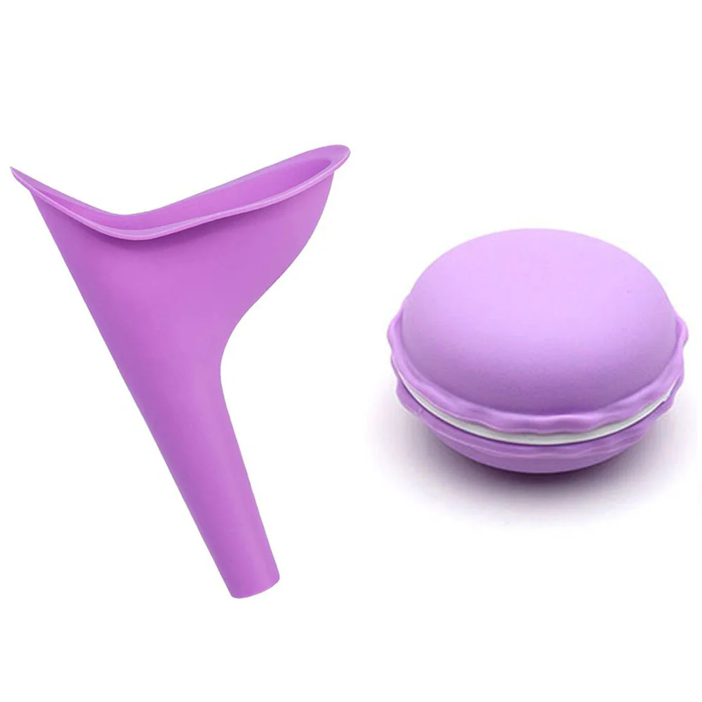 Portable women Urinal Funnel for Camping & Travel Portable silicone female urinal funnel with a collapsible storage case, designed for hygienic and convenient use during camping, hiking, travel, and outdoor activities.