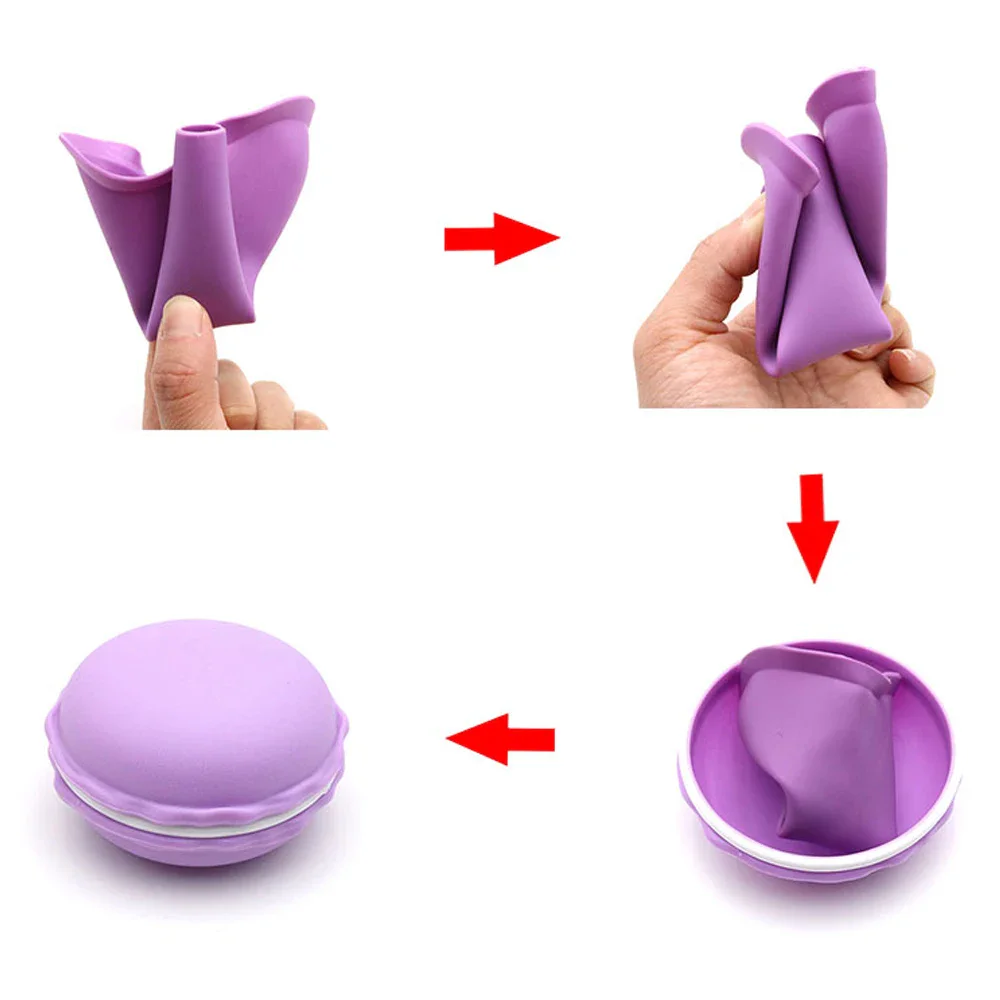 Portable women Urinal Funnel for Camping & Travel Portable silicone female urinal funnel with a collapsible storage case, designed for hygienic and convenient use during camping, hiking, travel, and outdoor activities.