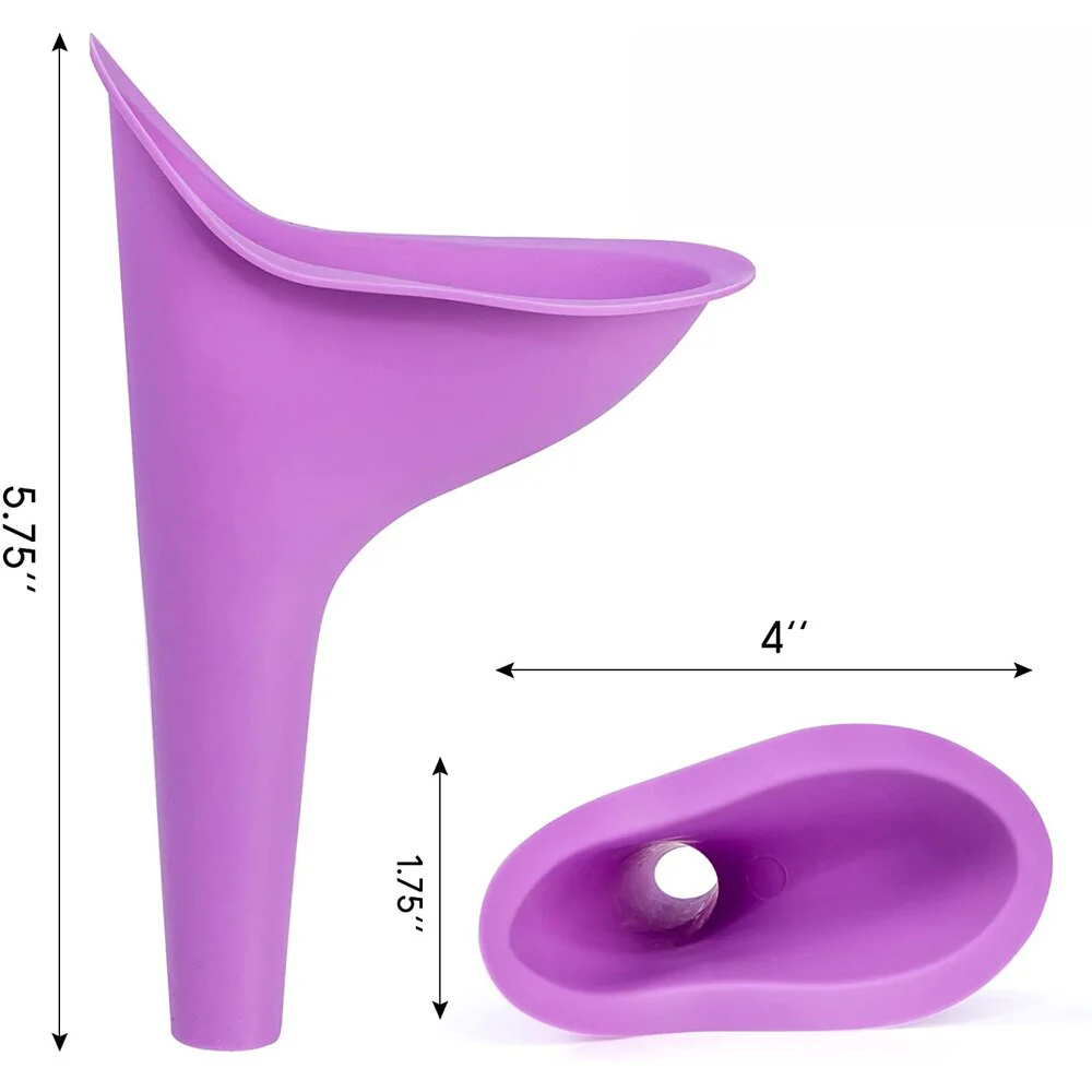 Portable women Urinal Funnel for Camping & Travel Portable silicone female urinal funnel with a collapsible storage case, designed for hygienic and convenient use during camping, hiking, travel, and outdoor activities.