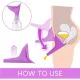Portable women Urinal Funnel for Camping & Travel Portable silicone female urinal funnel with a collapsible storage case, designed for hygienic and convenient use during camping, hiking, travel, and outdoor activities.