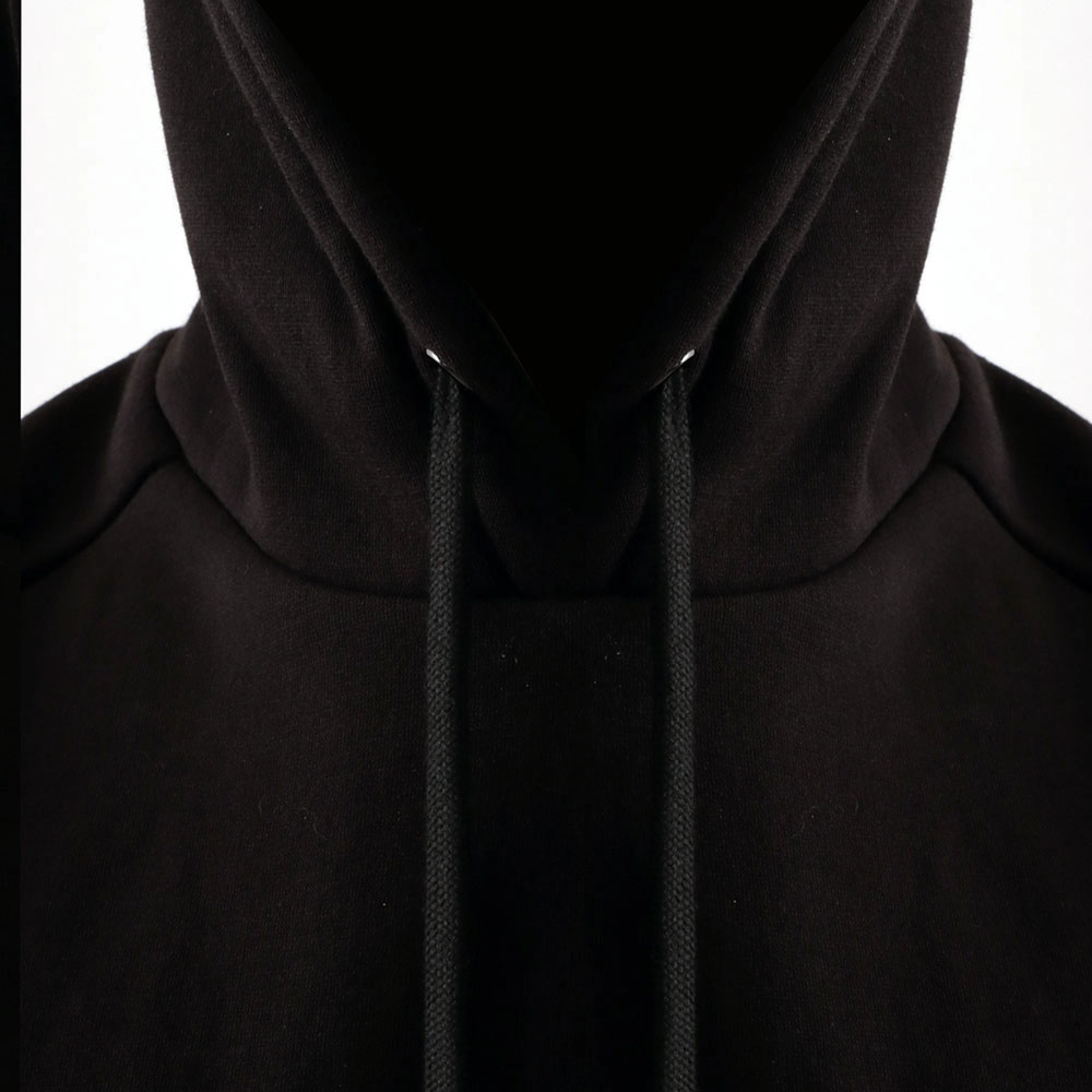 Ridgeline Impact mens black fleece hoodie with kangaroo pocket and drawstring hood