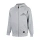 Ridgeline Impact recycled fleece kids zip hoodie in grey with full zip front and hood