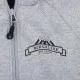 Ridgeline Impact recycled fleece kids zip hoodie in grey with full zip front and hood