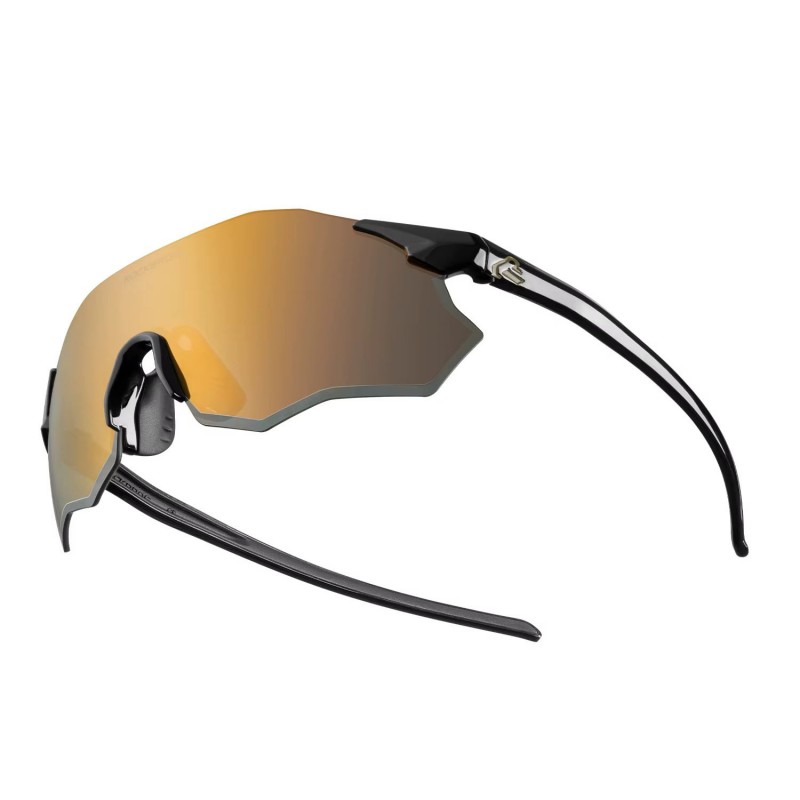 ROCKBROS polarized cycling sunglasses with UV400 protection, one-piece wraparound lens and lightweight frame for road cycling