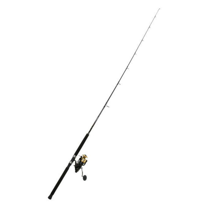 Shimano Baitrunner 8000D spinning reel mounted on Vortex boat rod with baitrunner system for offshore and boat fishing