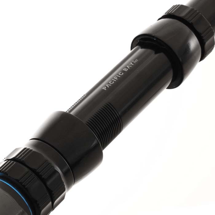 Full view of Shimano Traveller Roller Tip Game Rod 5ft 6in 3-piece 50lb with Pacific Bay reel seat and line guides