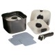 Smartspace 3 piece stackable camping pot set with detachable handle and stainless steel lids for caravan cooking