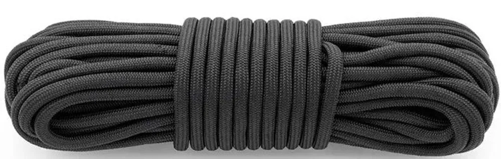 SOL 1100 Paracord 15.2m Black SOL 1100 black paracord survival cord measuring 15.2m with durable nylon construction designed for camping, survival, hiking and outdoor utility use