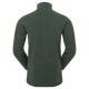 Back view of Sprayway Calver fleece jacket in green, long sleeves and straight hem, on white background.