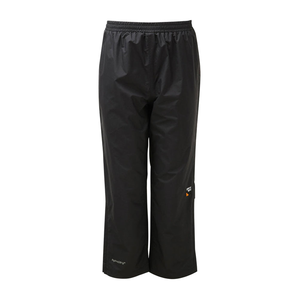 sprayway junior waterproof rain pants black kids lightweight breathable outdoor rain trousers