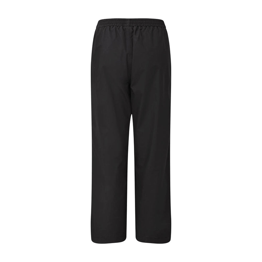 sprayway junior waterproof rain pants black back view kids outdoor rain trousers